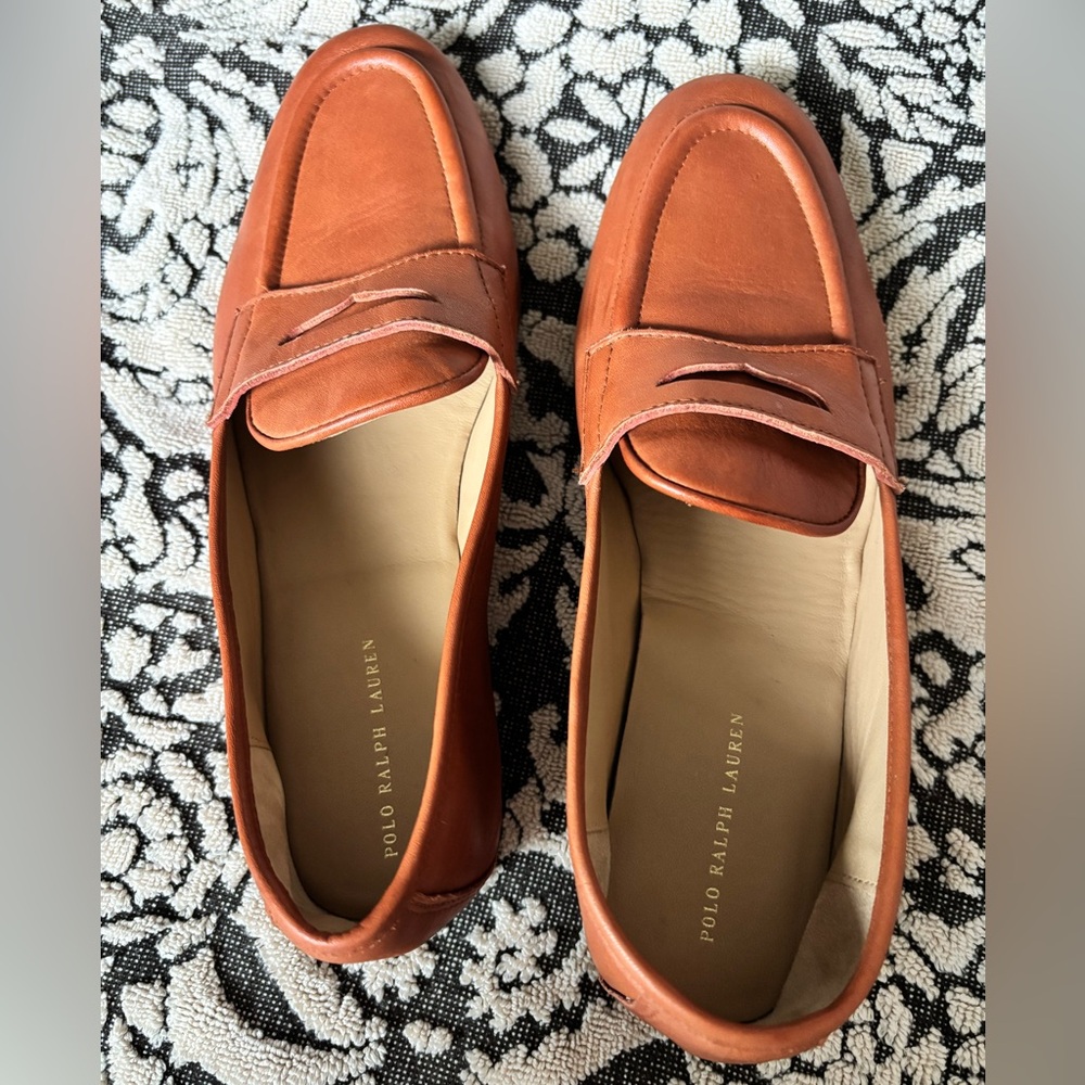 Polo by Ralph Lauren Tan Leather Loafers size 6.5 - Picture 8 of 10